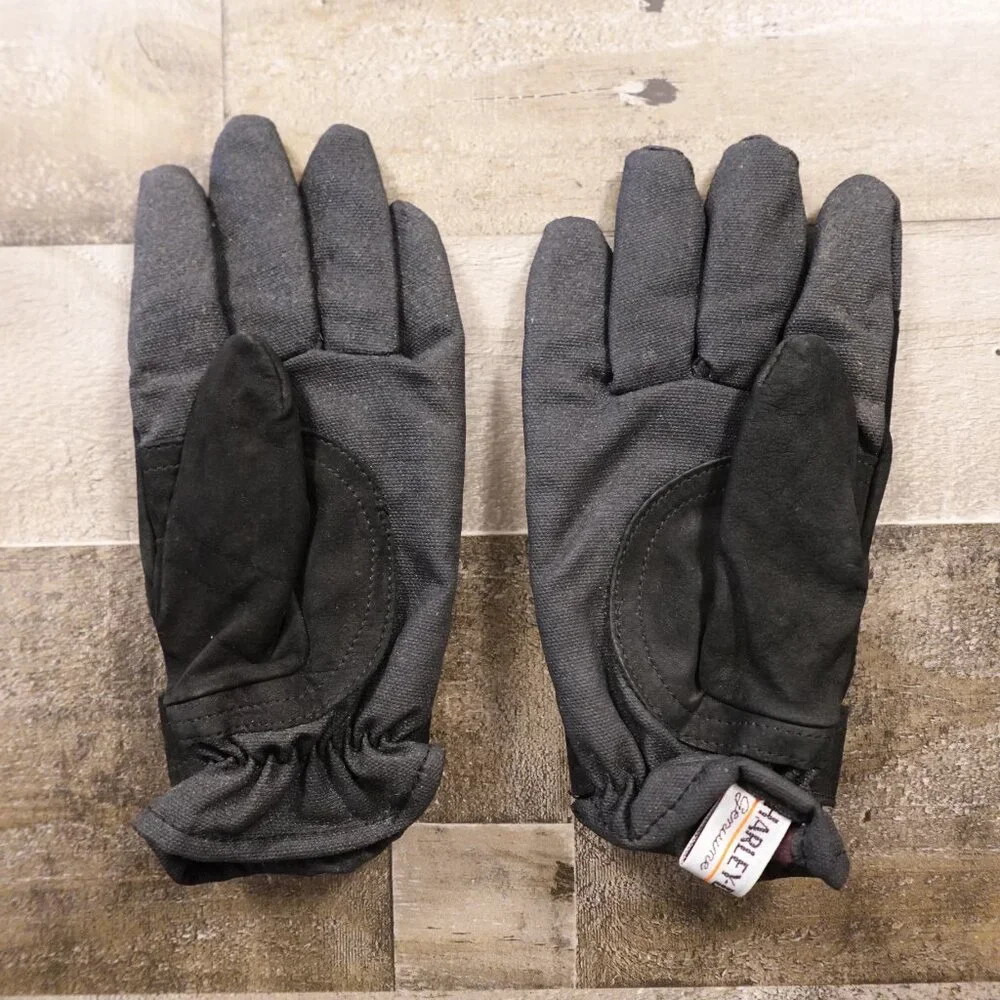 Harley-Davidson Moto Riding Gloves‎ Women’s Small Black Leather Textile